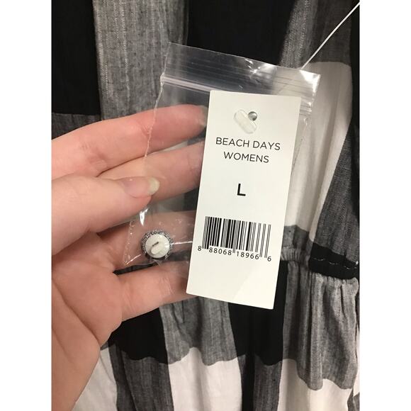 Dip Black, White, and Gray Dress Beach Days Women's Large NWT - Picture 3 of 5